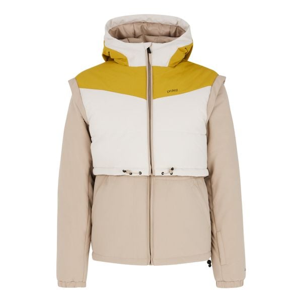 Damska kurtka puchowa Protest Rush. Brązowe kurtki narciarskie Protest, na zimę, bez wzorów, z puchu, bez kaptura, narciarskie. Za 1,021.50 zł.