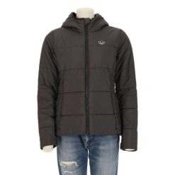 Second life - Kurtka puchowa dla kobiet - Stan bardzo dobry. Czarne kurtki adidas, m, bez wzorów, z puchu, eleganckie, bez kaptura. Za 255.56 zł.
