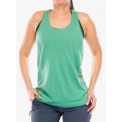 Top damski Smartwool Active Mesh Racerback Tank. Zielone topy Smartwool, bez wzorów, z meshu, bez kołnierzyka, bez ramiączek. Za 167.99 zł.