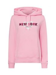 Tommy Jeans Damski sweter z kapturem Kobiety Bawełna różowy jednolity, S. Czerwone swetry Tommy Jeans, s, bez wzorów, z bawełny, klasyczne, bez ramiączek. Za 399.95 zł.