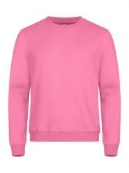 Clique Basic Roundneck Bluza unisex — materiał odporny na piling – bright pink. Czerwone bluzy CLIQUE, xl, bez wzorów, z bawełny, bez kaptura. Za 155.70 zł.