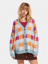 Roxy Kardigan Small Slow Chec Swtr ERJSW03578 Niebieski Regular Fit. Niebieskie swetry Roxy, s, bez wzorów, z syntetyku, bez ramiączek. Za 269.99 zł.