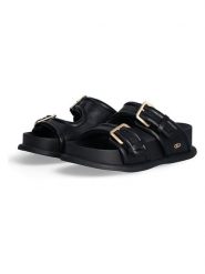 Liu Jo Klapki w kolorze czarnym rozmiar: 37. Czarne klapki Liu Jo, bez wzorów, klasyczne, z otwartym noskiem, bez obcasa, bez zapięcia. Za 203.93 zł.