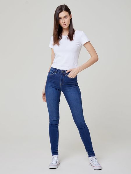 BIG STAR Dżinsy - Skinny fit - w kolorze niebieskim rozmiar: W26/L30. Niebieskie jeansy BIG STAR, l, z aplikacjami, klasyczne, z podwyższonym stanem. Za 127.05 zł.