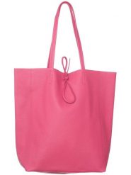Zwillingsherz Skórzany shopper bag w kolorze różowym - 40 x 45 cm rozmiar: onesize. Różowe shopper bag Zwillingsherz, bez wzorów, z materiału, na ramię, bez dodatków. Za 195.45 zł.
