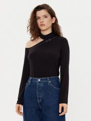 Liu Jo Bluzka TF4021 JS360 Czarny Regular Fit. Czarne bluzki Liu Jo, xl, bez wzorów, z wiskozy, bez kołnierzyka, bez ramiączek. Za 149.99 zł.