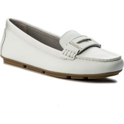 Mokasyny CALVIN KLEIN - Luna E6638 Platinium White. Białe mokasyny Calvin Klein, ze skóry. W wyprzedaży za 429.00 zł.