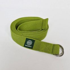 Pasek do jogi z bawełny organicznej Samarali. Zielone paski SAMARALI, bez wzorów, z bawełny, sportowe. Za 99.00 zł.