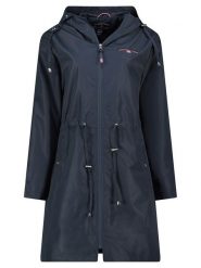 Geographical Norway Parka "Dagny" w kolorze granatowym rozmiar: S. Niebieskie płaszcze Geographical Norway, s, z aplikacjami, bez kaptura. Za 176.50 zł.