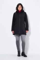 Damskie Kurtka softshellowa HYPRAR hydrofobowa kaptur. Czarne kurtki przejściowe sportowe Ulla Popken, plus size, bez wzorów, z materiału, bez kaptura, trekkingowe. Za 639.99 zł.