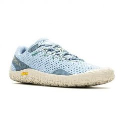 Buty do biegania damskie Merrell Vapor Glove 6. Niebieskie buty do biegania Merrell, bez wzorów, z materiału, bez zapięcia, do biegania. Za 604.00 zł.