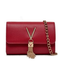 Torebka Valentino. Czerwone kopertówki Valentino, bez wzorów, wizytowe, bez dodatków. Za 349.99 zł.