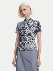 Desigual Bluzka Patchy 24WWTK99 Czarny Slim Fit. Czarne bluzki Desigual, m, bez wzorów, z wiskozy, bez kołnierzyka, bez ramiączek. Za 149.99 zł.