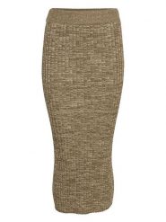 MOSS COPENHAGEN Spódnica "Elleva" w kolorze jasnobrązowym rozmiar: S/M. Brązowe spódnice Moss Copenhagen, m, bez wzorów, midi. Za 118.56 zł.
