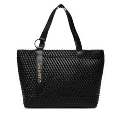 Torebka Valentino. Czarne shopper bag Valentino, bez wzorów, bez dodatków. Za 819.99 zł.
