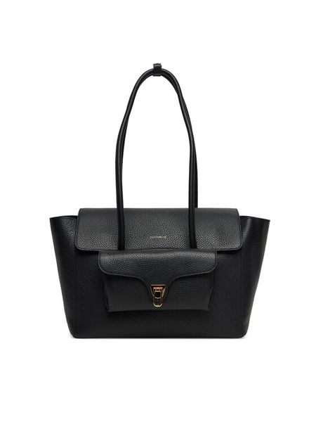 Coccinelle Torebka T8A Coccinelle Double Beat E1 T8A 11 02 01 Czarny. Czarne shopper bag Coccinelle, bez wzorów, ze skóry, bez dodatków. Za 1,999.00 zł.