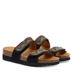 Klapki Scholl. Czarne klapki Scholl, bez wzorów, bez obcasa, bez zapięcia. Za 319.99 zł.