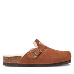 Kapcie Genuins. Brązowe kapcie Genuins, bez wzorów. Za 179.99 zł.