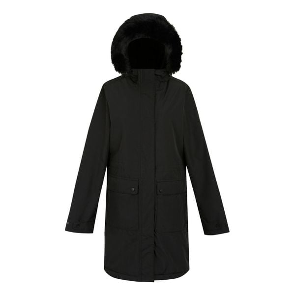 Parka Damska Sabinka II. Czarne płaszcze Regatta, xl, bez wzorów, sportowe, bez kaptura. Za 175.99 zł.