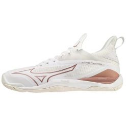 Damskie buty halowe Mizuno Wave Mirage 4. Białe buty do biegania Mizuno, bez wzorów, bez zapięcia, do biegania, mizuno wave. Za 319.99 zł.