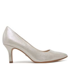 Szpilki Tamaris. Szare szpilki Tamaris, bez wzorów, bez obcasa, na szpilce, bez zapięcia. Za 329.99 zł.