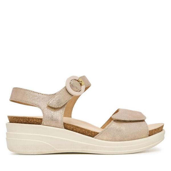 Sandały Ara. Brązowe sandały ara, bez wzorów, bez obcasa, na koturnie, bez zapięcia. Za 440.99 zł.