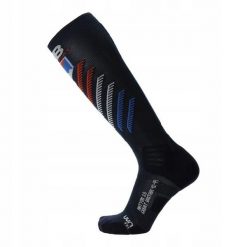 Skarpety narciarskie dla dorosłych UYN Natyon 3.0 Ski Socks Great Britain. Czarne skarpetki Uyn, bez wzorów. Za 169.99 zł.