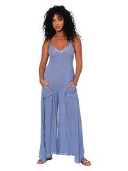 Aller Simplement Kombinezon w kolorze niebieskim rozmiar: 34/36. Niebieskie kombinezony Aller Simplement, bez wzorów, z bawełny, bez kołnierzyka, bez ramiączek. Za 86.99 zł.