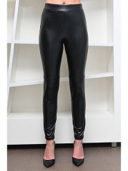 Bleu d'Azur Legginsy "Ming" w kolorze czarnym rozmiar: 38. Czarne legginsy Bleu d'Azur, w ażurowe wzory, klasyczne. Za 105.38 zł.