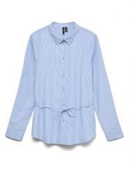 Vero Moda Koszula w kolorze błękitnym rozmiar: XS. Niebieskie koszule Vero Moda, xs, bez wzorów, z bawełny, bez kołnierzyka, bez ramiączek. Za 98.95 zł.