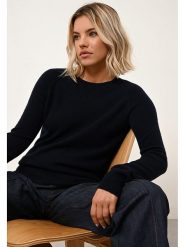 Just Cashmere Kaszmirowy sweter "Helen" w kolorze granatowym rozmiar: S. Niebieskie swetry Just Cashmere, s, bez wzorów, z kaszmiru, bez ramiączek. Za 228.92 zł.