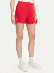 Lacoste Szorty sportowe GF9606 Czerwony Regular Fit. Czerwone szorty sportowe Lacoste, bez wzorów, z bawełny. Za 239.99 zł.