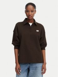 Calvin Klein Jeans Bluza LV047G230G Brązowy ciemny Relaxed Fit. Brązowe bluzy bez kaptura Calvin Klein Jeans, m, bez wzorów, z bawełny, bez kaptura. Za 409.99 zł.