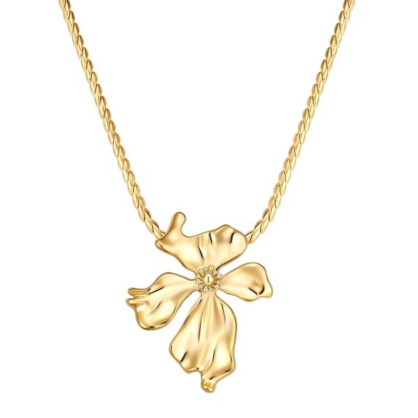 Yokoamii Naszyjnik kwiat z pozlacanej stopu metali Naszyjniki 1 ct Damski. Żółte naszyjniki Yokoamii, z materiału, pozłacane. Za 169.99 zł.