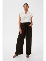 Kaffe Spodnie w kolorze ciemnobrązowym rozmiar: 34. Brązowe spodnie materiałowe Kaffe, bez wzorów, z materiału. Za 136.13 zł.