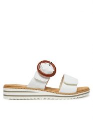 Rieker Klapki CEO-V0692-80 Biały. Białe klapki Rieker, bez wzorów, bez obcasa, bez zapięcia. Za 279.99 zł.