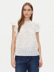 Vero Moda Bluzka Trine 10301205 Biały Standard Fit. Białe bluzki Vero Moda, m, bez wzorów, z bawełny, bez kołnierzyka, bez ramiączek. Za 69.99 zł.