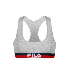 Biustonosz Sportowy Fila Woman Bra FU6048. Szare biustonosze sportowe Fila, bez wzorów, do biegania. Za 34.99 zł.