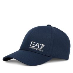 Czapka z daszkiem EA7 Emporio Armani. Niebieskie czapki z daszkiem EA7 Emporio Armani, bez wzorów. Za 159.99 zł.