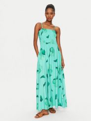 Seafolly Sukienka letnia Secret Garden 55375-DR Zielony Regular Fit. Zielone sukienki Seafolly, xl, bez wzorów, ze lnu, bez kołnierzyka, bez ramiączek. Za 649.99 zł.