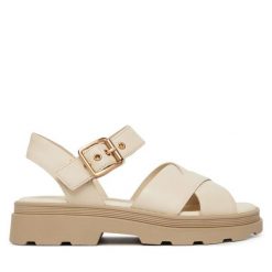 Sandały Clarks. Sandały Clarks, bez wzorów, bez obcasa, na płaskiej podeszwie, bez zapięcia. Za 389.99 zł.