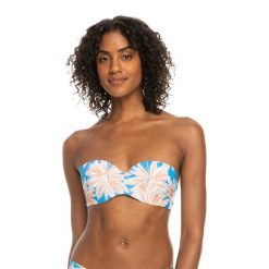 Góra od stroju kąpielowego ROXY PT Love The Beach Vibe. Niebieskie bikini Roxy, bez wzorów, sportowe. Za 89.99 zł.