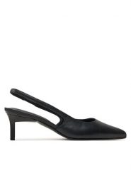 Calvin Klein Sandały Slingback Pump 50 HW0HW02069 Czarny. Czarne sandały Calvin Klein, bez wzorów, ze skóry, bez obcasa, na szpilce, bez zapięcia. Za 899.99 zł.