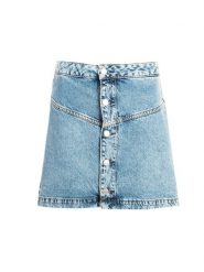 Calvin Klein Spódniczka "High Rise" | J20J211955 911 | High Rise Mini Skirt | Kobieta | Niebieski. Niebieskie spódnice Calvin Klein, na co dzień, bez wzorów, z bawełny, mini, proste. W wyprzedaży za 259.00 zł.