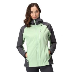 Kurtka Przeciwdeszczowa Damska Birchdale, z kapturem, wodoodporna. Niebieskie kurtki przeciwdeszczowe Regatta, xl, z aplikacjami, z materiału, z kapturem, trekkingowe. Za 149.99 zł.