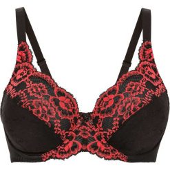 Biustonosz bonprix czarno-koralowy. Biustonosze marki bonprix. Za 37.99 zł.