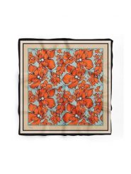 Lucky Bees Chusta w kolorze czerwono-beżowym - 55 x 55 cm rozmiar: onesize. Brązowe chusty Lucky Bees, bez wzorów, z materiału. Za 34.45 zł.