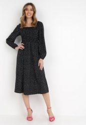 Czarna Sukienka Althale. Czarne sukienki Born2be, m, bez wzorów, bez kołnierzyka, bez ramiączek, maxi, rozkloszowane. W wyprzedaży za 55.99 zł.