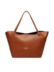 Patrizia Pepe Torebka 2B0130/L148-B111 Brązowy. Brązowe shopper bag Patrizia Pepe, bez wzorów, ze skóry, bez dodatków. Za 1,289.00 zł.