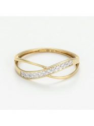 DIAMANTA Złoty pierścionek z diamentami rozmiar: 60. Żółte pierścionki DIAMANTA, z diamentem, złote. Za 828.71 zł.